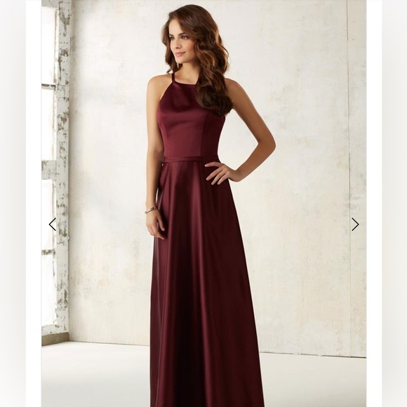 Morilee by Madeline Gardner emerald green maxi bridesmaids or prom dress